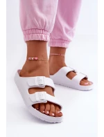 Dámské Pěnové Žabky S Sponami Bílé Luciene