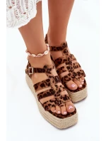 Dámské sandály s pásky a pletením pantera Pardauss