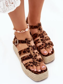 Dámské sandály s pásky a pletením pantera Pardauss