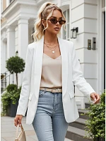 Dámské elegantní sako rozepínací bílé FashionStreet PY0143 Dámské elegantní sako rozepínací bílé FashionStreet PY0143