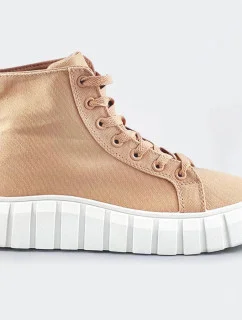 Béžové šněrovací boty (XA060)