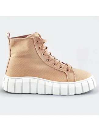 Béžové šněrovací boty (XA060) Béžové šněrovací boty (XA060)