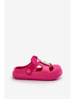 Dětské pěnové žabky s ozdobou fuksie Opleja Dětské pěnové žabky s ozdobou fuksie Opleja