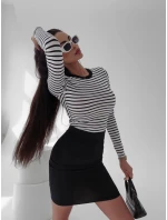 Dámský top 278023 černo-bílý - Ola Voga Dámský top 278023 černo-bílý - Ola Voga