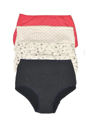 Dámské kalhotky Sara 018 Ecru s puntíkem - De Lafanse Dámské kalhotky Sara 018 Ecru s puntíkem - De Lafanse