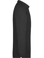 Daiber JN 22 Piqué polo s dlouhým rukávem z těžké bavlny 02.0022 black