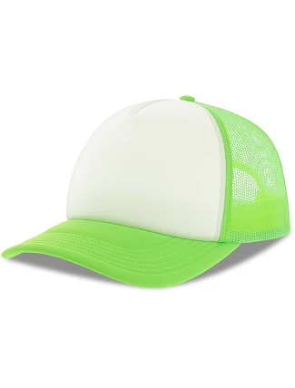Atlantis Headwear Rapper-S 5 panelová Trucker kšiltovka 33.0262 white/green fluo Atlantis Headwear Rapper-S 5 panelová Trucker kšiltovka 33.0262 white/green fluo