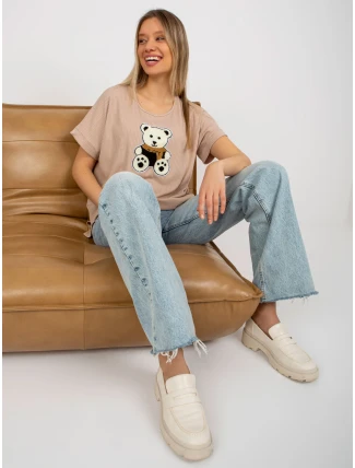 Dámská halenka LK BZ 509251.26X béžová - FPrice Dámská halenka LK BZ 509251.26X béžová - FPrice