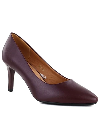 Vínové dámské lodičky na jehlovém podpatku Sergio Leone 1336