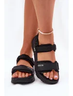 Dámské sportovní sandály na platformě Big Star – černé