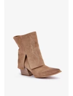 Boty na podpatku model 203869 Step in style Boty na podpatku model 203869 Step in style