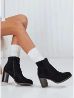 Dámské černé semišové kozačky FashionStreet ZY1247