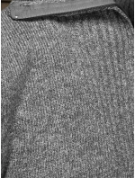 Pánský zateplený svetr se stojáčkem světle šedý FashionStreet WX2353