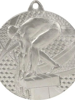 Stříbrná medaile - plavání - ocelová medaile