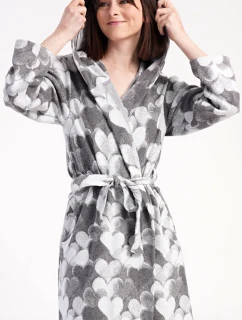 Dámský župan krátký s kapucí Srdce