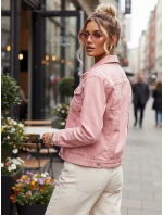 FashionStreet dámská růžová džínová bunda TY5597