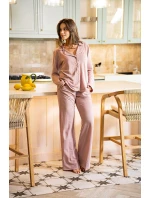 Belle Reverie MK 42 Blush Hour pyžamo délka/r S-L rozepínací Belle Reverie MK 42 Blush Hour pyžamo délka/r S-L rozepínací