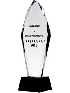 Gravírovaná skleněná trofej + malířská výplň