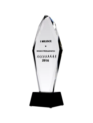 Gravírovaná skleněná trofej + malířská výplň