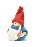 DEKORATIVNÍ PANENKA S TAŠKOU MODRÁ DÍVKA 7,5 CM