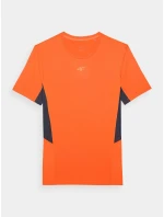 Pánské sportovní tričko slim z recyklovaných materiálů 4F - oranžové