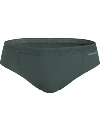 Dámské kalhotky BIKINI 000QF6308ELE7 khaki - Calvin Klein