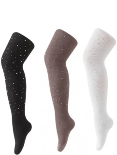 Bavlněné punčocháče s krystaly RA-56