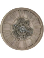 NÁSTĚNNÉ HODINY S OTOČNÝM MECHANISMEM 38CM CAPPUCCINO