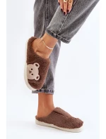 Dámské Plyšové Pantofle S Medvědem Hnědé Fiorinella