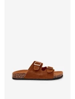 Dámské Pantofle Se Zlatými Přezkami A Prošíváním Camel Lunera