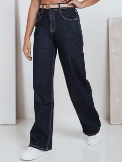 Dámské džíny s širokými nohavicemi tmavě modré FashionStreet UY2769