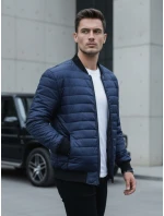 Pánská prošívaná bunda bomber navy blue FashionStreet TX4419