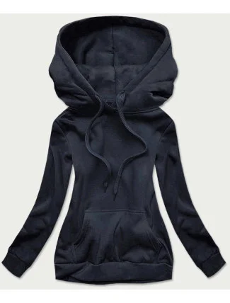 Tmavě modrá dámská tepláková mikina (W02-998) Tmavě modrá dámská tepláková mikina (W02-998)