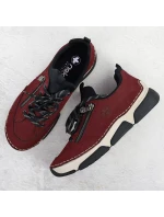 Pohodlné dámské polobotky bordó Rieker 45973-36