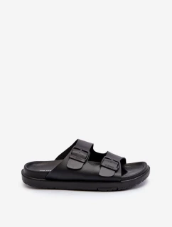 Lehké pánské sandály s přezkami Big Star NN174597 Černé