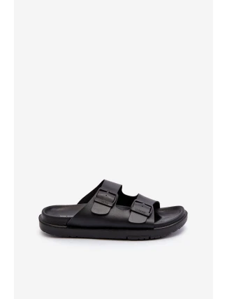 Lehké pánské sandály s přezkami Big Star NN174597 Černé