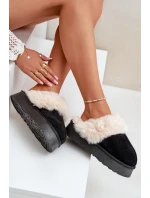 Dámské Sněhule Na Silné Podešvi S Kožíškem Černé Doriola