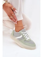 Nízké Dámské Tenisky Na Platformě Zelené Telmira