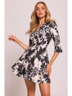 M849 Přiléhavé mini šaty s potiskem - model 1