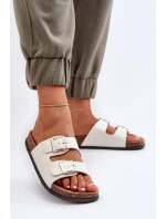 Dámské pantofle s přezkami Bílá Oliena