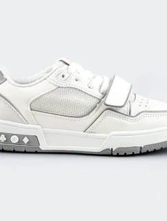 Bílo-šedé dámské dvoubarevné tenisky "adidasky" (AD-585)