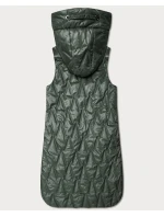 Lekka kamizelka damska ze złotym zamkiem Goodlookin khaki (B8586/B8587-11)