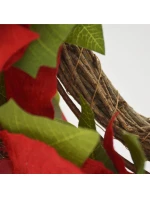 DEKORATIVNÍ GIRLANDA 45 CM BETLÉMSKÁ HVĚZDA POINSETTIA