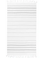 The One Towelling Hamam Sultan Hamam ručník "Sultan" 48.1019 white/grey The One Towelling Hamam Sultan Hamam ručník "Sultan" 48.1019 white/grey
