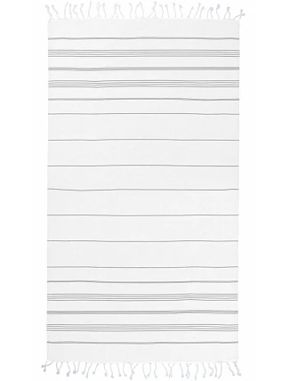 The One Towelling Hamam Sultan Hamam ručník "Sultan" 48.1019 white/grey The One Towelling Hamam Sultan Hamam ručník "Sultan" 48.1019 white/grey