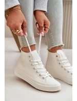 Dámské Zateplené Tenisky Z Eko Kůže Bílé Big Star OO274932