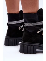 Dámské semišové boty s šněrováním černé Acorn Dámské semišové boty s šněrováním černé Acorn