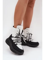 Dámské sněhule na zip Big Star – bílo/černé