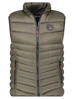 Pánská vesta vesta DB 096 M WY6178H/GN Khaki-Tmavě zelená - Geographical Norway