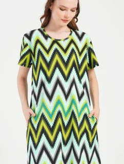 Dámské domácí šaty s krátkým rukávem Zuzana